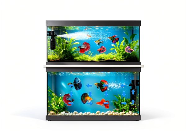 Tuodaxin Aquarium Filter 4in1 Filtration for Small Tanks-6