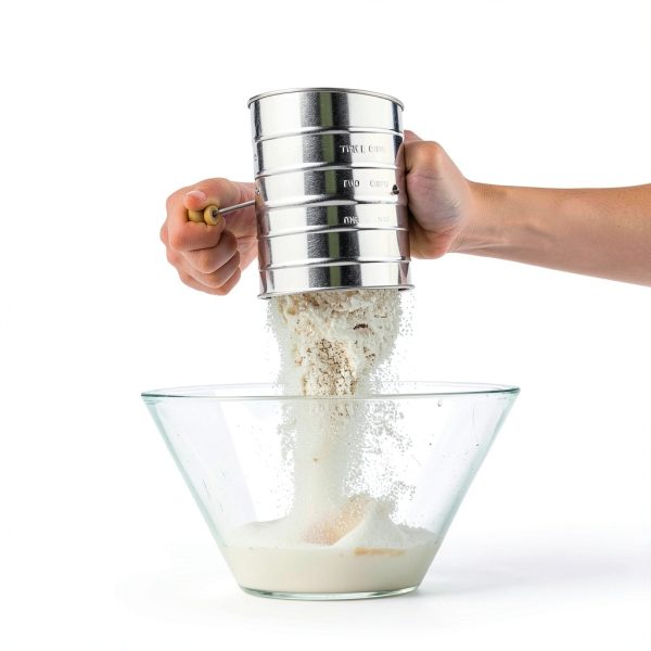 Esvopa Baking Sifter Stainless Steel Crank Design 3-Cup-4