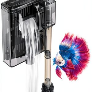 Novique HOB Aquarium Filter Slim Adjustable Flow Nano Tank-0
