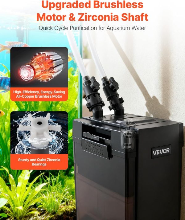 VEVOR Aquarium Canister Filter Quiet Operation Efficient-4