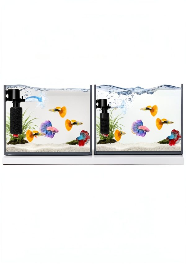 Tuodaxin Aquarium Filter 4in1 Filtration for Small Tanks-4