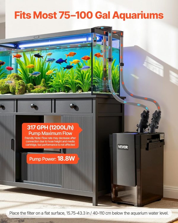 VEVOR Aquarium Canister Filter Powerful Quiet Leak-Proof-1