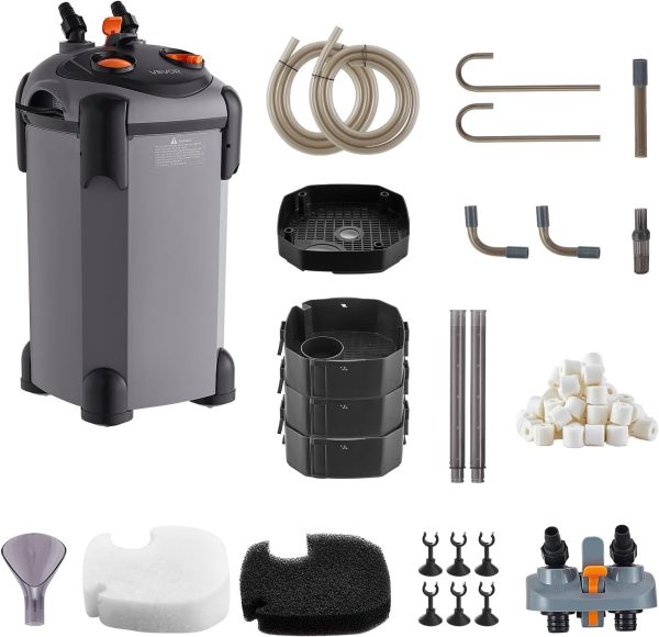 VEVOR Aquarium Canister Filter Quiet 2245 GPH CF800-8
