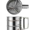 NVLIKNA Flour Sifter Stainless Steel One Hand Crank Baking-1