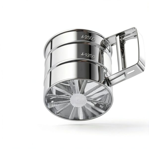 NVLIKNA Flour Sifter Stainless Steel One Hand Crank Baking-2