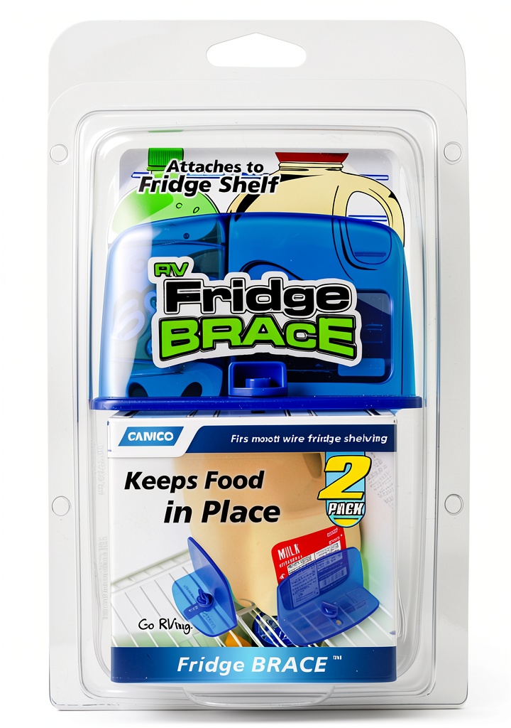 Camco shelf divider installed in an RV refrigerator