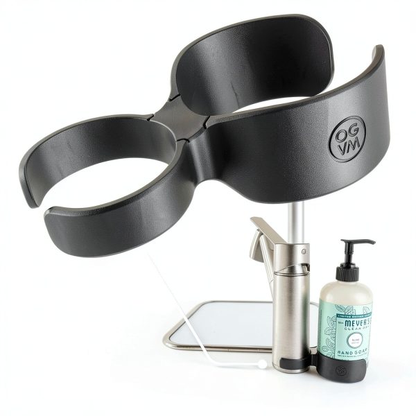 Soap Swivel Caddy OpenGlass Polymer Bottle Holder-0