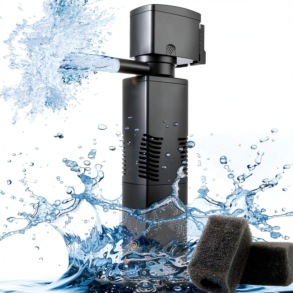 Fish Tank Filter 55-150 Gallon Black in action
