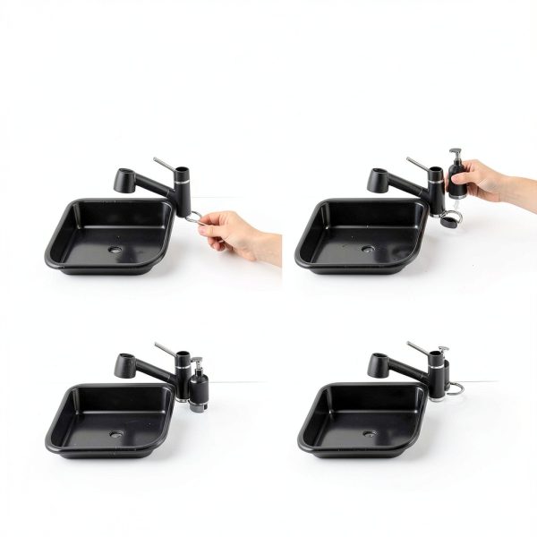 Soap Swivel Caddy OpenGlass Polymer Bottle Holder-4