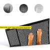 Safoner RV Screen Door Grille Black Adjustable Aluminum Pet Guard-4