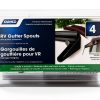 Camco RV Gutter Spout Extension Pack of 4 Black Resin 3in-6