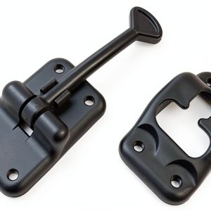 RV Designer Entry Door Holder 3-1/2 Inch Black Plastic Modern Mount-0
