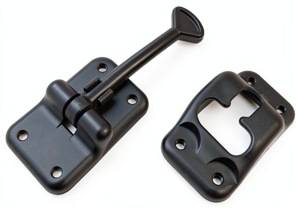 RV Designer Entry Door Holder 3-1/2 Inch Black Plastic Modern Mount-0
