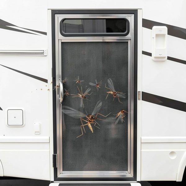 HOUTRIDA RV Screen Door Closer HO-RV-BHQ Aluminum Auto‑Tension-1