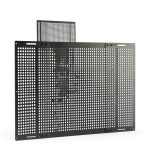 Safoner RV Screen Door Grille Black Adjustable Aluminum Pet Guard-0