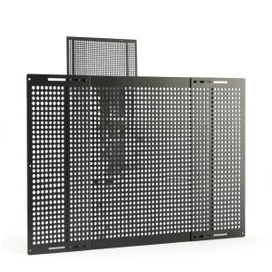 Safoner RV Screen Door Grille Black Adjustable Aluminum Pet Guard-0
