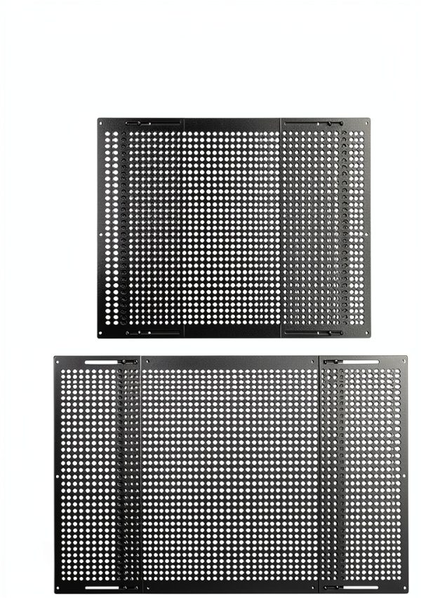 Safoner RV Screen Door Grille Black Adjustable Aluminum Pet Guard-2