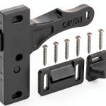 RV Door Handle Miady Cam Lock Replacement Black ABS 3" Spacing-0