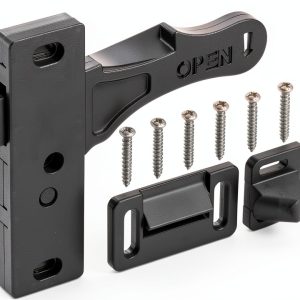 RV Door Handle Miady Cam Lock Replacement Black ABS 3" Spacing-0