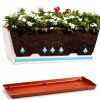Window Boxes Planters smusei 17in Railing Box with Adjustable Brackets-3