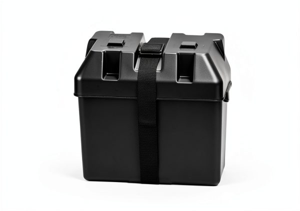 Camco Large Battery Box with Straps and Hardware - Group 27, 30, 31 |Safely Stores RV, Automotive, and Marine Batteries | Measures Inside 7-1/4" x 13-1/4" x 8-5/8" | (55373), Black-1