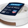 Camco 9-inch Pop-A-Plate Plastic Plate Dispenser | Ideal for Compact Spaces, RVs and Trailers | Mounts Under Cabinets or Shelves | White (57001)-0