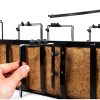 Railing Planter Sekcen 24" Black Metal Box 2 Pack for Balcony-3