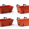 Window Boxes Planters smusei 17in Railing Box with Adjustable Brackets-0