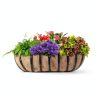 Railing Planter Sekcen 24" Black Metal Box 2 Pack for Balcony-6