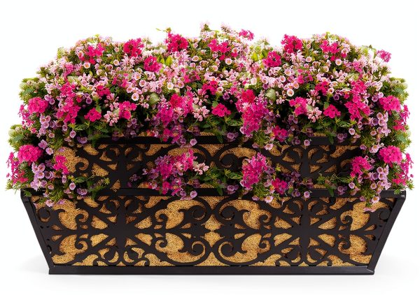 Karlliu 2 Pack 24 Inch Window Boxes Planters with Adjustable Brackets-0
