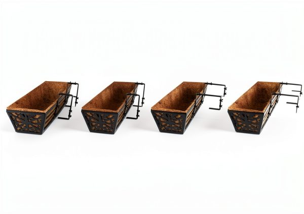 Karlliu 2 Pack 24 Inch Window Boxes Planters with Adjustable Brackets-2