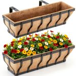 Railing Planter Boxes, Heavy Duty Window Box Planters, Adjustable-0