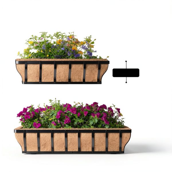 Railing Planter Boxes, Heavy Duty Window Box Planters, Adjustable-4
