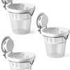 Set of 3 Plastic Window Planter with Suction Cup Holder. Clear Self Watering Window Mounted Plant Pots, Window Sill Planters Extender for Indoor Hydroponic Plants-5