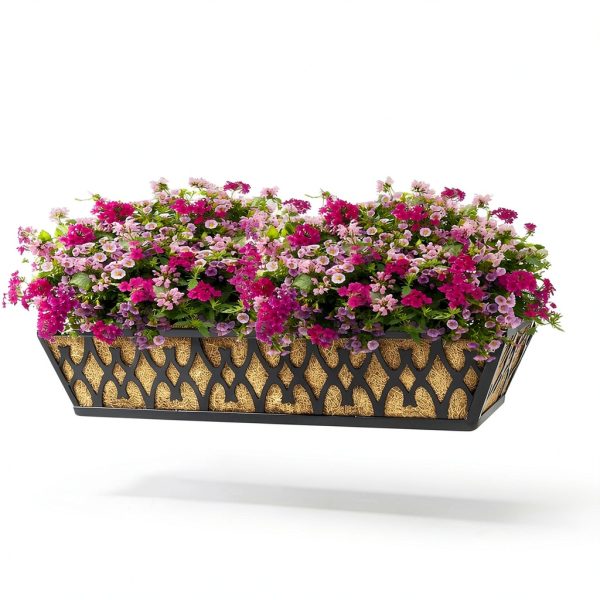 2 Pack 24 Inch Window Boxes Planters with Adjustable Brackets for-3
