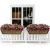 2 Pack 24 Inch Window Boxes Planters with Adjustable Brackets for-1