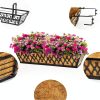 2 Pack 24 Inch Window Boxes Planters with Adjustable Brackets for-2