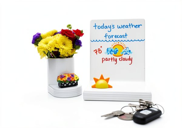 Nora Fleming Love Blooms here (Window Box) A409 Hand-Painted Ceramic Floral Décor - Spring Minis for The Home and Office-1