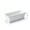 GROWNEER 3 Packs 17 Inches White Flower Window Box Plastic Vegetable Planters Long Pots with 15 Pcs Plant Labels for Outdoor Indoor Windowsill Patio Garden Home Decor Porch-2