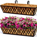 2 Pack 24 Inch Window Boxes Planters with Adjustable Brackets for-0